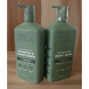 Eddie Bauer 2-In-1 Shampoo & Conditioner + Exfoliating Body Wash Sea Salt 32 Oz